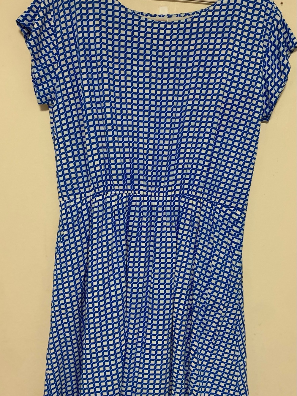 GAP Blue Geometric Short Sleeve Girls' Dress - Picture 2 of 4